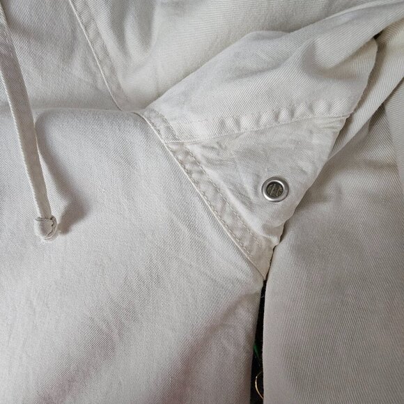 Express French Country Vintage Double Breasted Cream Utility Jacket - Picture 10 of 10